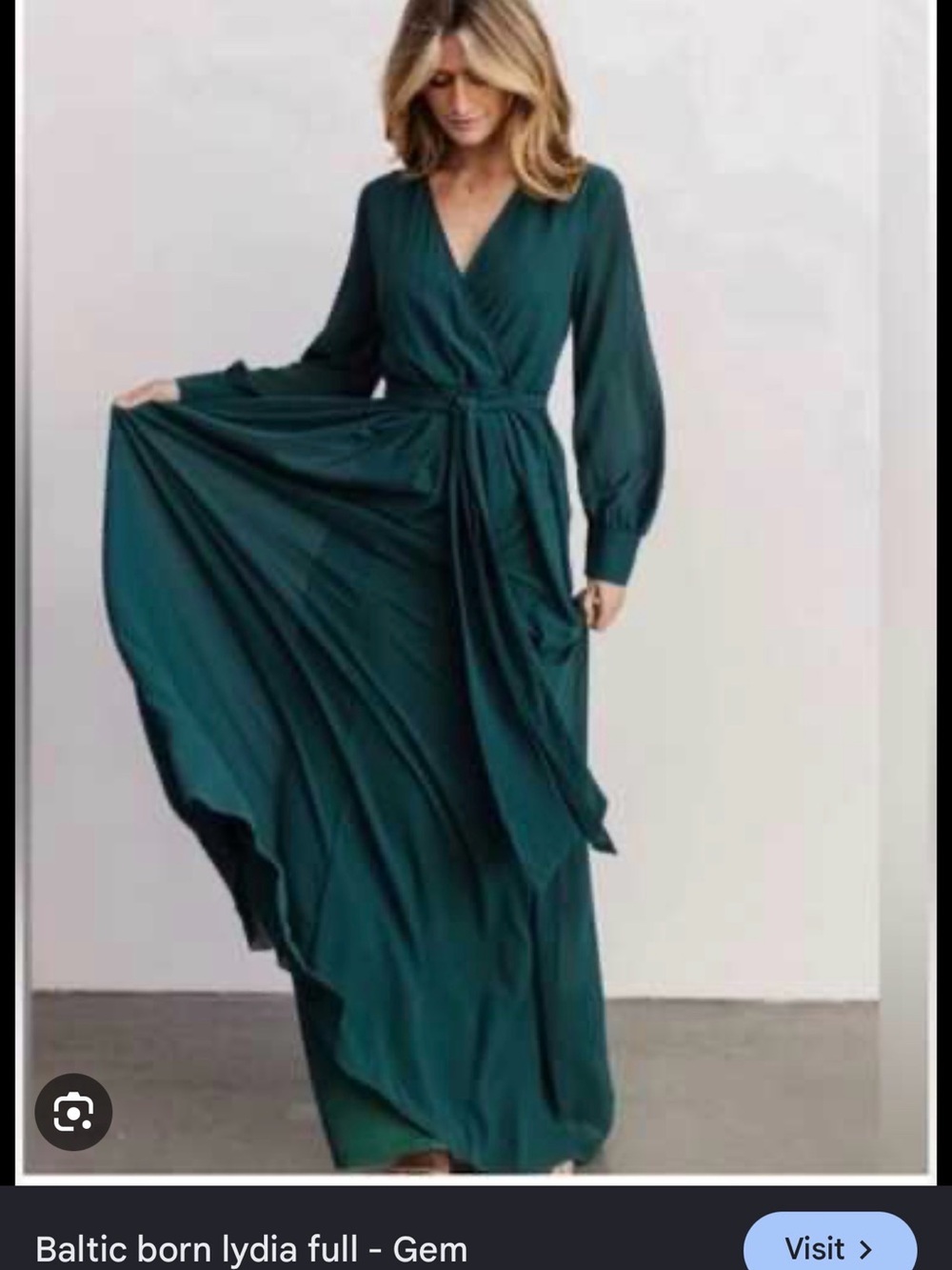 Baltic Born Deep Teal Wrap Maxi Dress